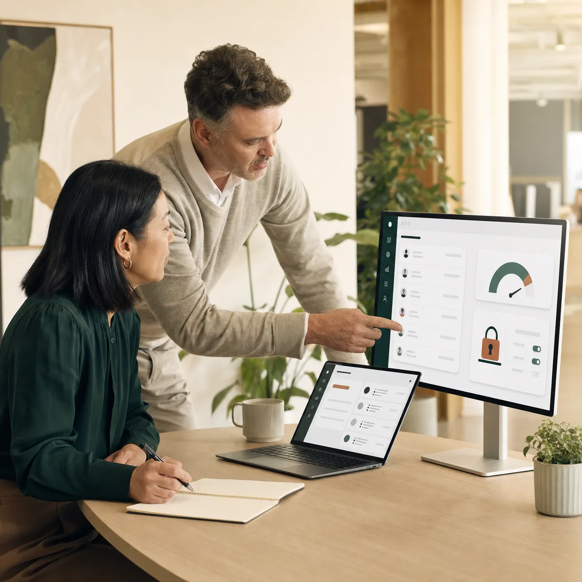 Business leaders configuring AI access, security, and spending controls